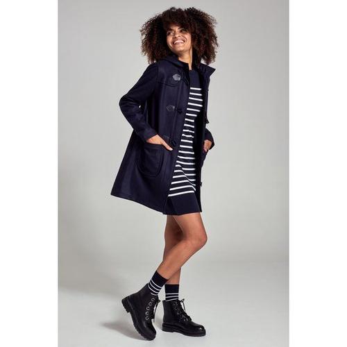 Duffle Coat "Concarneau" - Drap De Laine Mélangée Femme Rich Navy L - 42