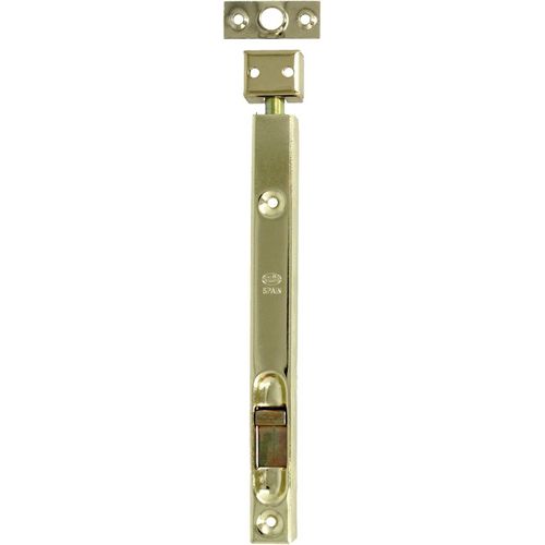 CLICKSELL-- Goupille Pour Porte Mod.400 | Loquet De Sécurité Pour Fermeture Verticale | Idéal Pour Portes À Double Lame | En Acier Laitonné | Dimensions : 110 X 16 Mm