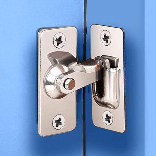 CLICKSELL-Loquet De Verrouillage De Porte À 90 Degrés Rectangulaire Levier De Verrouillage De Porte Coulissante Boulons De Verrouillage Pour Porte Coulissante Boucle De Flexion Serrure Verrou De Port