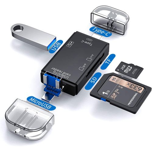 Lecteur Micro SD pour téléphone Android, lecteur de carte SD USB-C pour appareil photo, lecture de carte USB pour PC MacBook et ordinateur portable