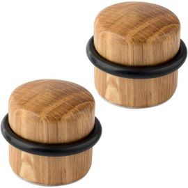 CLICKSELL-Butée De Porte Adhésive En Bois ¿ 2 Pièces ¿ Stop Porte Sol ¿ Bloc Porte Sol ¿ À Coller ¿ Effet Chêne