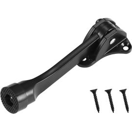 CLICKSELL-Bloc Porte, Anti-Claque Porte, Arrêt De Porte Avec Tampon En Caoutchouc Et Vis, Alliage De Zinc (Black)