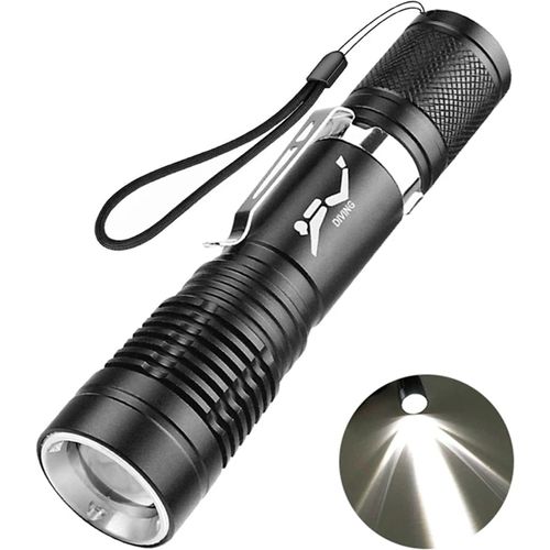 Clicksell-Lampe De Poche Led Professionnelle Pour Plongée Sous-Marine Avec Clip Stylo - Étanche - Longue Portée - Plongée Sous-Marine - Plongée Sous-Marine