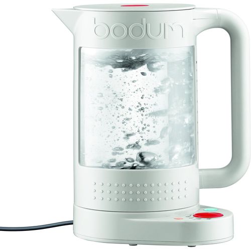 CLICKSELL-11659-913Euro-Bistro-Bouilloire Electrique Double Paroi À Température Réglable-1.1 L,Blanc