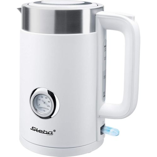 CLICKSELL-Wk 10 Bianco Bouilloire 1,7 L 2200 W Acier Inoxydable, Blanc