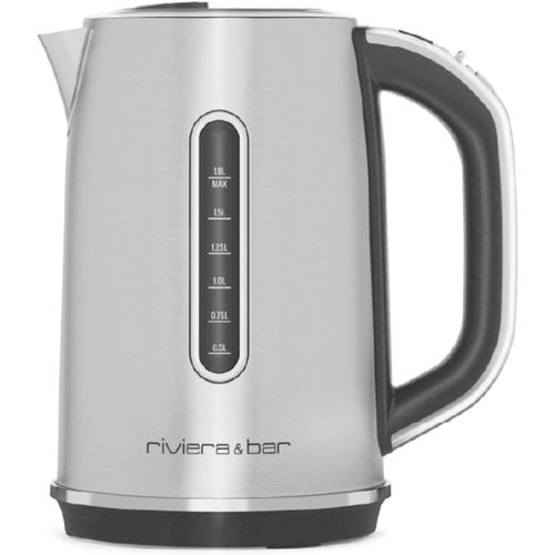 CLICKSELL-Riviera&Bar-Bouilloire Expert À Température Réglable Bbt660 Elea-Inox, 50 À 100°C, Socle Pivotant À 360°, Protection Anti Surchauffe-1,8L, 22,5X25,5X16 Cm