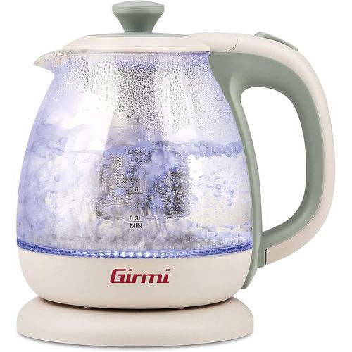 CLICKSELL-Bouilloire + Théière Aux Herbes Bl41 Dans Verre 1100 W, Sans Fil 1 Litre, Vert L'Eau