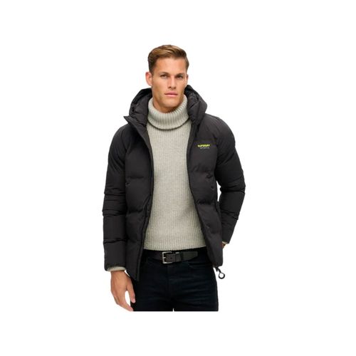 Doudoune Superdry Hooded Straight Puffer Homme Noir