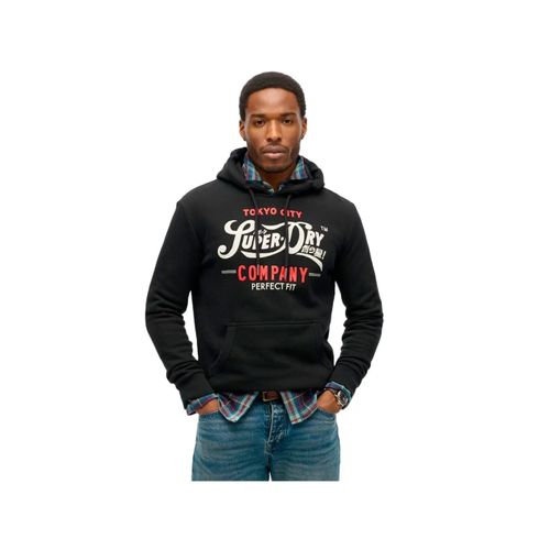 Sweat Superdry Perfect Fit Script Homme Noir