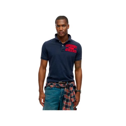 Polo Superdry Vintage Athletic Navy Homme Bleu