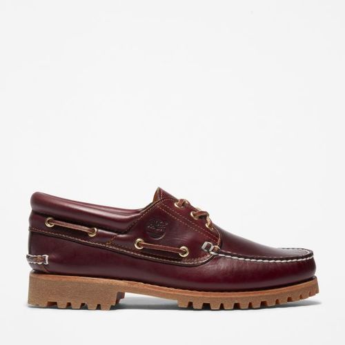 Timberland Chaussure Bateau Authentique Timberland Pour En Rouge Foncé Rouge