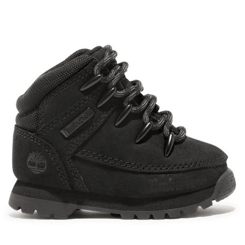 Timberland - Bottine Mi-Haute À Lacets Euro Sprint Pour Tout-Petit En Noir, Noir, Taille: 23