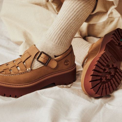 Timberland Chaussure Compensée Boucle Stone Street Pour En Beige Beige