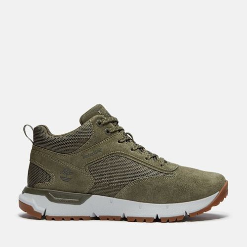 Timberland Baskets Mishautes Lacets Voyager Park Pour En Vert Foncé Vert