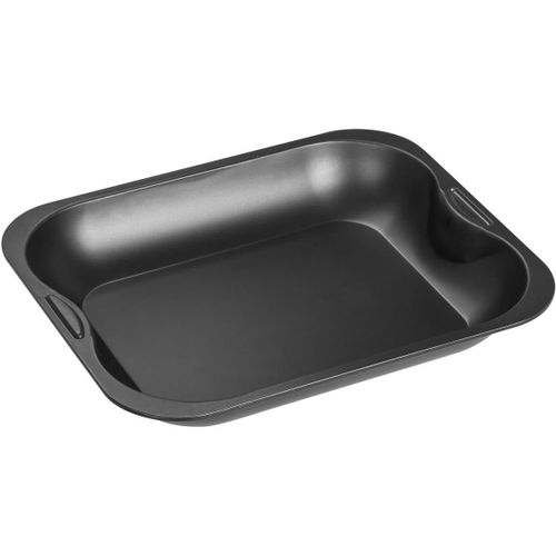Kalanka-7210 Plat À Four Rectangle, Petit Plat À Four, Plat À Gratin, Acier, Noir, 28 X 23 X 4 Cm