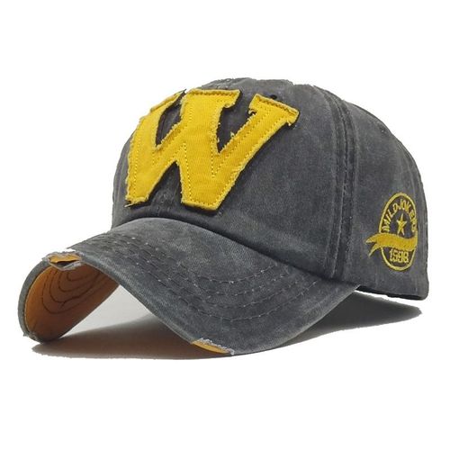 Casquette De Baseball Brodée Monogramme W Chapeau De Langue De Canard En Coton Chapeau De Soleil Extérieur