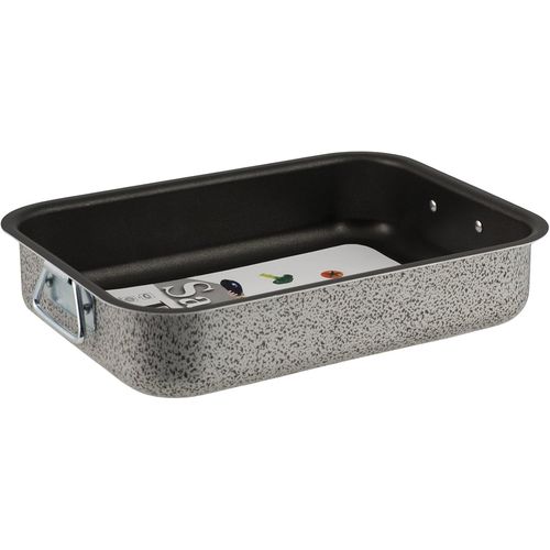 KALANKA-Salt Peper - Plat à rôtir, revêtement Anti-adhésif, 40 x 28 cm, en Aluminium - Noir et Gris