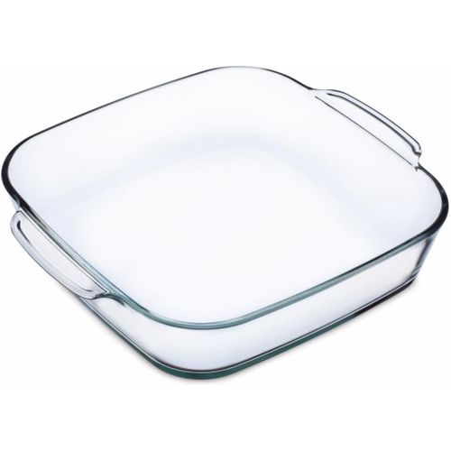 Kalanka-Plat À Four Carré En Verre - Contenance 1,6 L, Dimension 25,4 X 21 X 5,5 Cm - Verre Borosilicate Très Haute Résistance 7286