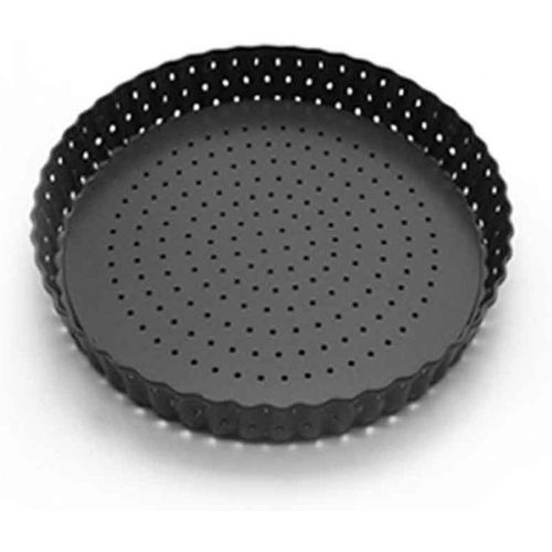 Kalanka-Moule À Tarte Perforé Avec Fond Amovible, Anti-Adhésif, Pour Tarte À Pizza, Tarte À Tarte Ronde Cannelée Pour Maison