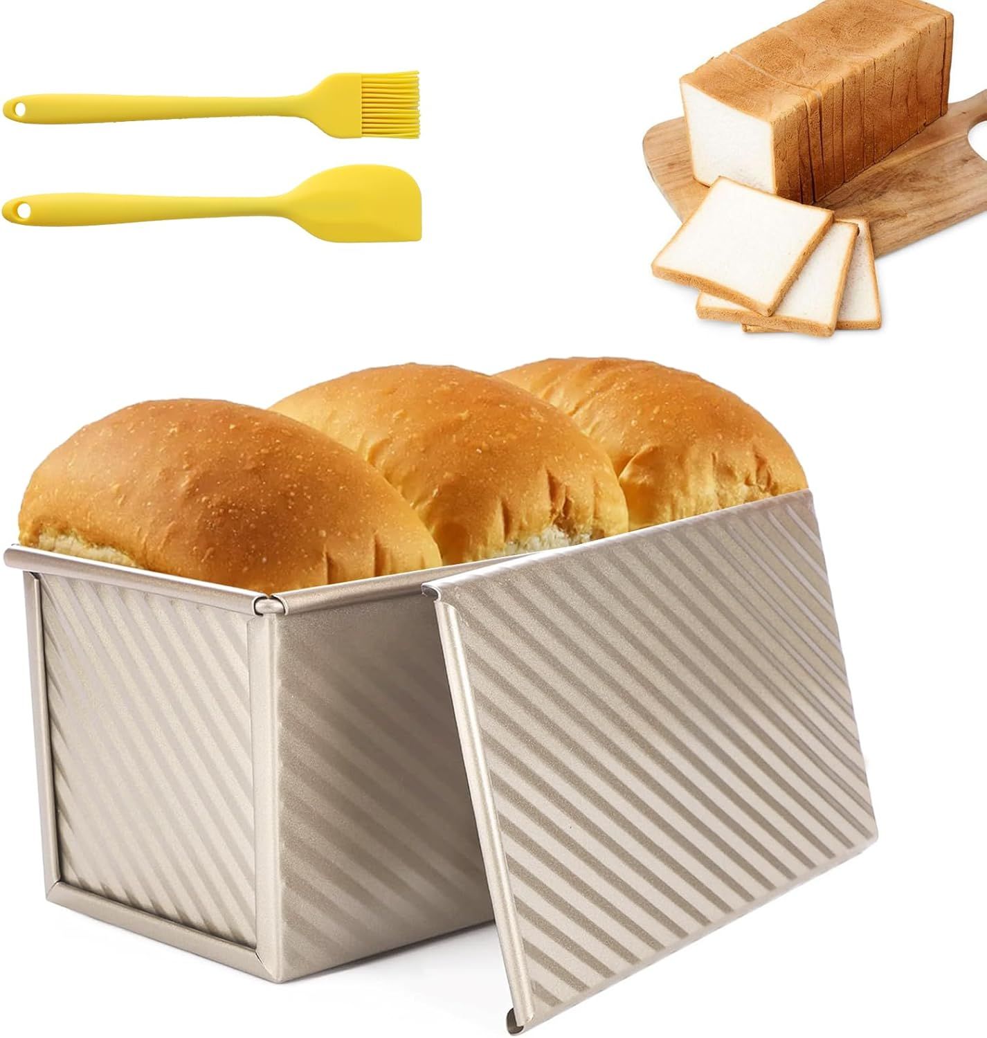 Wixovo 2 Pièces Moule Pain De Mie Avec Couvercle, Moule à