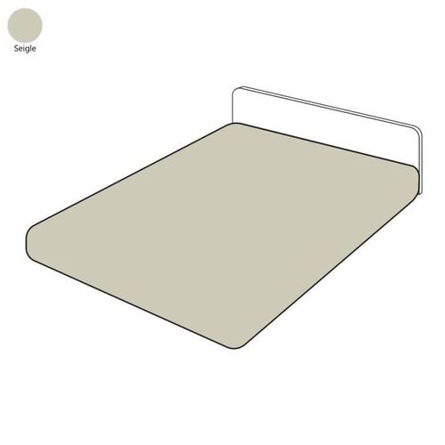 Drap Housse Uni Seigle 160x200 - Tradilinge