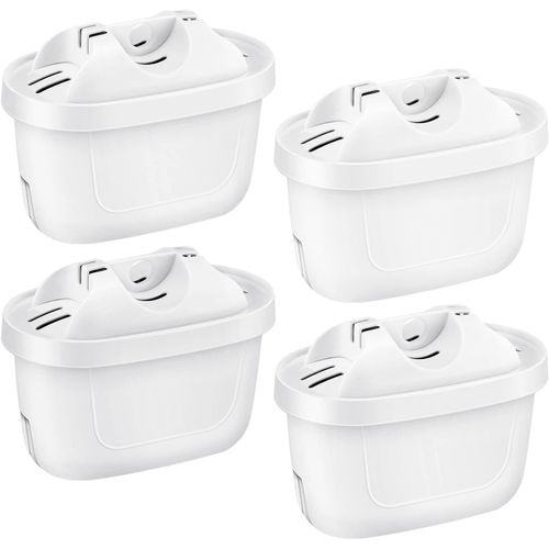 KALANKA-4 Pack Brita Cartouche Filtre, compatibles Brita maxtra Mava elemaris XL Carafe Filtrante, 3 étapes de filtration