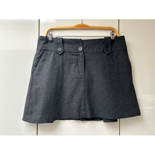 Minijupe En Laine Grise Camaïeu - Taille 40