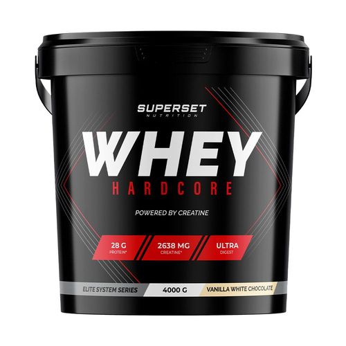 Whey Hardcore (4kg)|Vanille Chocolat Blanc| Whey Protéine|Superset Nutrition 
