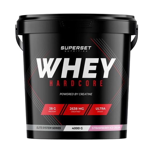Whey Hardcore (4kg)|Strawberry Ice Cream| Whey Protéine|Superset Nutrition 