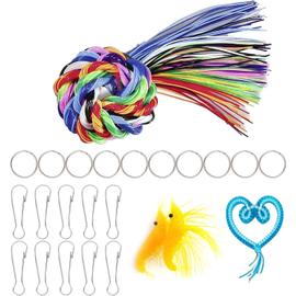 200 Bâtons Scoubidou Fil, (20 Couleurs) Scooby Doo Fil avec Porte-clés et  Crochets pour Faire des Bracelets, des Colliers, des Porte