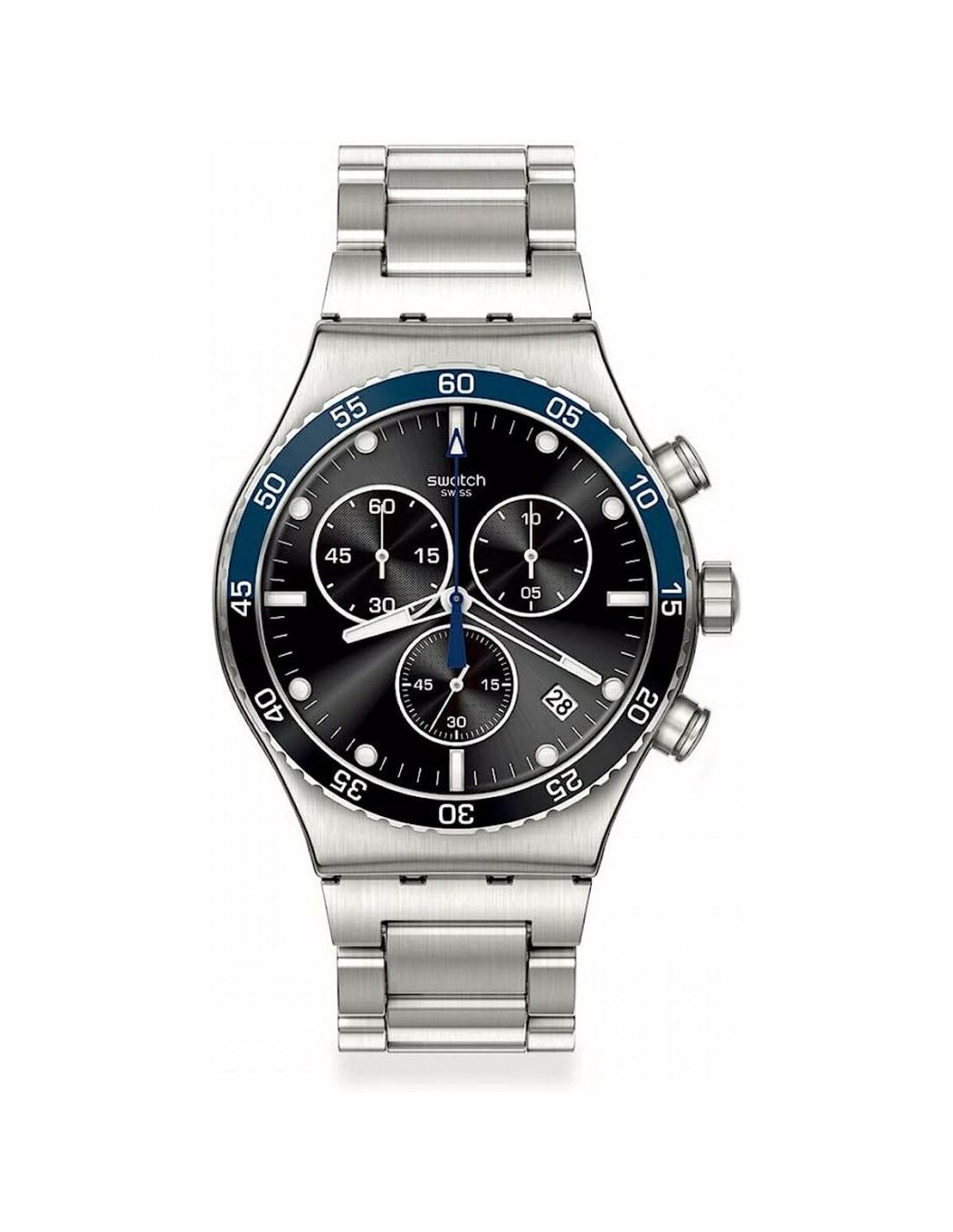 Swatch - Montre Homme New Irony Chrono Noir Yvs507g  - Argentã©