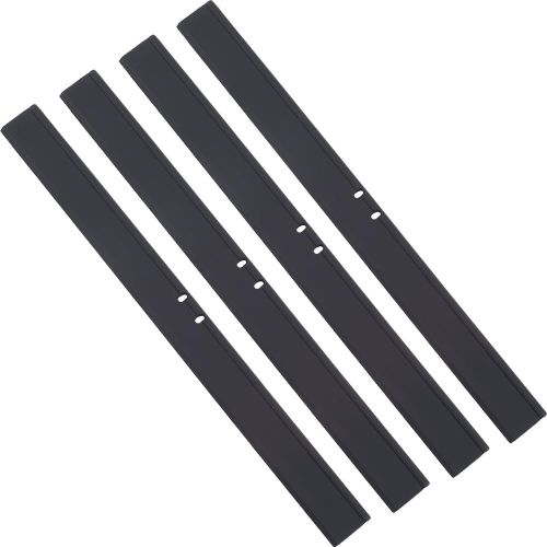 KALANKA-4pcs Rechange pour Raclette en Silicone Noir Tête de Brosse de Lavage Recharge de Raclettes en Caoutchouc pour la Maison la Salle de Classe Le Bureau Les Fenêtres Les Portes de Douche