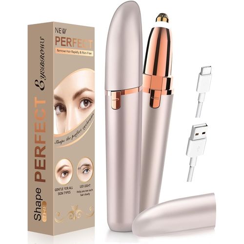 Kalanka-Rasoir Sourcil Femme Electrique, Rasoir Visage Femme - Mini Rasoir Rechargeable Tondeuse Visage Sourcils, Aucun Risque De Coupure, Une Petite Brosse De Nettoyage Fournie Tondeuse À Sourcils