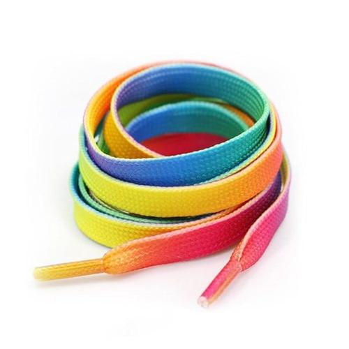 Lacets - Arc-En-Ciel - Plats [150 Cm] Multicolore Taille Unique