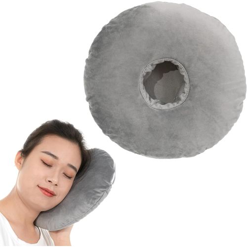 Kalanka-Coussin Piercing Oreille, Oreiller Piercing Avec Taies Amovibles, Coussin Donut Pour Soulager Les Douleurs Auriculaires, Pour Les Dormeurs Latéraux, Les Inflammations Et Les Escarres.
