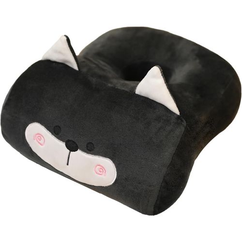 Kalanka-Cutiituu Oreiller De Sieste De Bureau En Coton À Mémoire De Forme,Coussin De Piercing D'oreille Avec Trou Pour Le Bras,Oreiller De Sieste En Coton Pp Respirant,Coussin De Sieste Doux (Noir)
