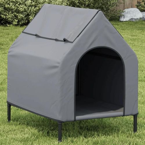 Vidaxl Niche Pour Chien Gris Clair Tissu Oxford Et Acier