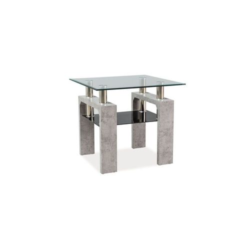 Table Basse D'appoint - Lisa D - 60 X 60 X 55 Cm - Couleur Béton