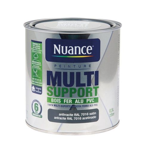 Peinture Multi-support intérieur/extérieur. Anthracite Satin 0.5L
