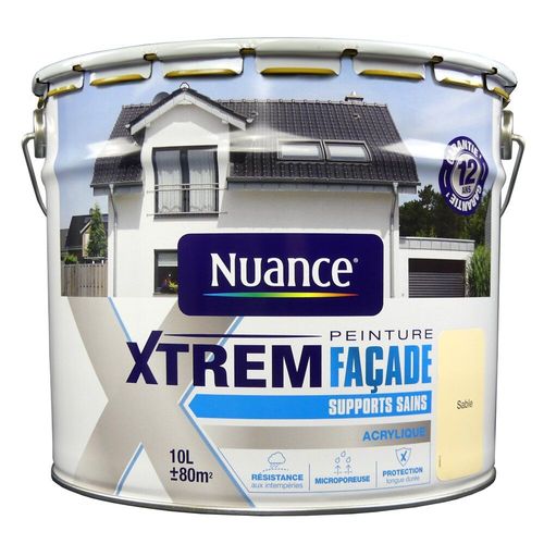 Peinture façade Xtrem supports sains sable 10L