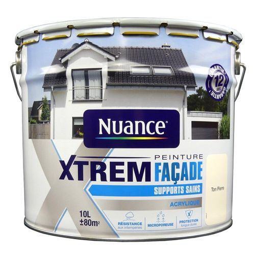 Peinture façade Xtrem - Supports sains - Ton pierre - 10L