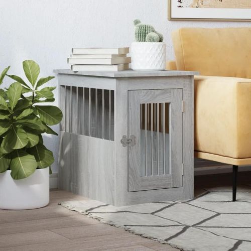 Vidaxl Meuble De Cage Pour Chiens Sonoma Gris 45x62x59 Cm