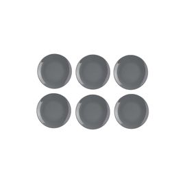 Lot De 6 Assiettes À Dessert - Colorama - D 21 Cm - Gris