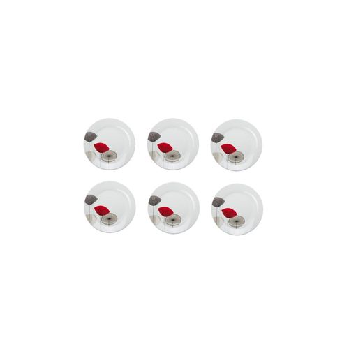 Lot De 6 Assiettes À Dessert - Osara - D 19,5 Cm - Porcelaine