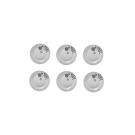 Lot De 6 Assiettes Plates - Instant - D 27 Cm - Blanc