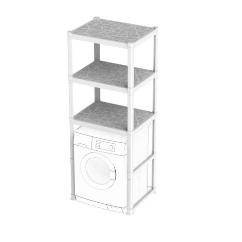 Etagère Modulable Dessus De Machine À Laver - H 184 Cm - Ultra Résistante Jusqu\'à 180kg De Charge
