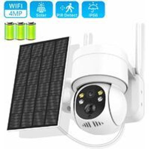 Camera de surveillance exterieur solaire WiFi PTZ 1080P PIR, detection humaine, Surveillance sans fil, cameras IP avec panneau solaire, batterie rechargeable 7800mAh STOL