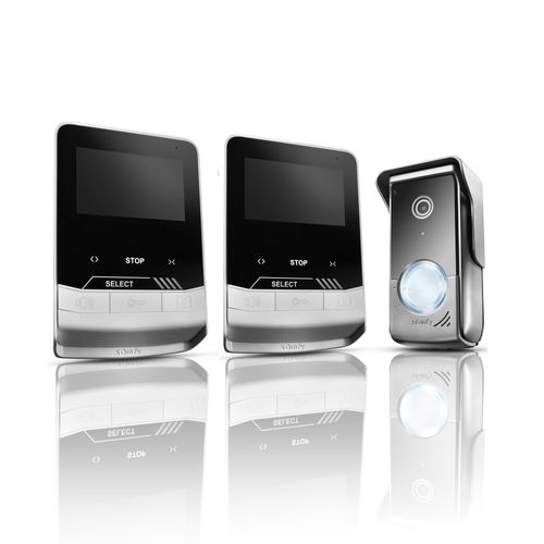 SOMFY 1870878 - Visiophone V100+ avec moniteur supplémentaire - Écran 4,3 Pouces - Vision nocturne - Pour contrôler jusqu'à 5 équipements RTS