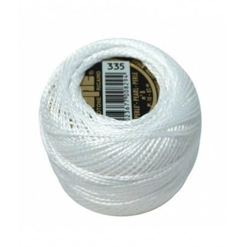 Coton Perlé Ispe N°8 - 10gr - Distrifil 335 Blanc