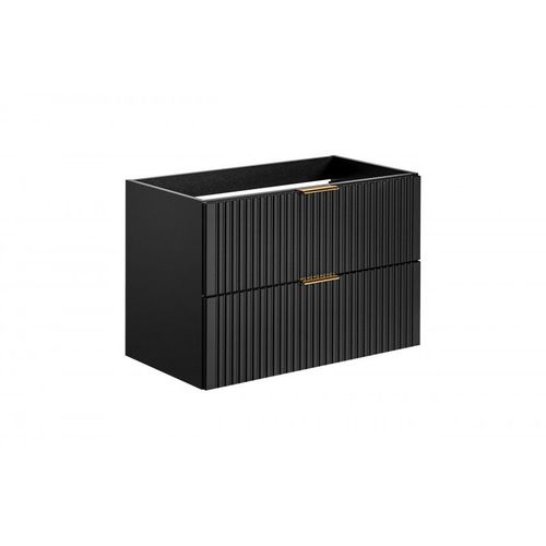 Meuble Sous Vasque En Bois Georgia Black - H 57 X L 80 X P 46 Cm